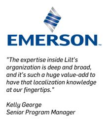 Cita de cliente logotipo de Emerson